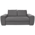 SCHLAFSOFA in Dunkelgrau  - Chromfarben/Dunkelgrau, Design, Holz/Textil (199/92/97cm) - Hom`in