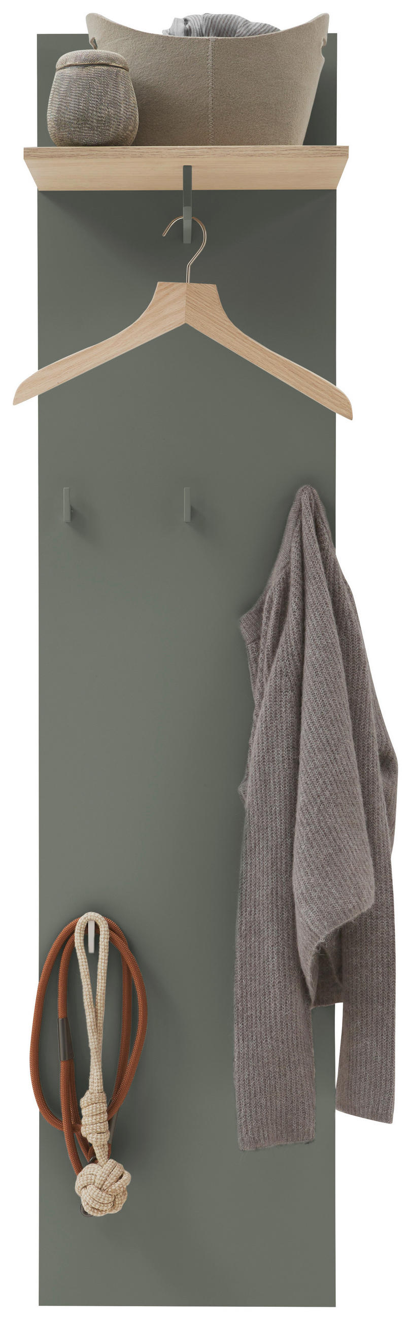 GARDEROBENPANEEL  in 40/170/28 cm  - Eichefarben/Grün, Design, Holzwerkstoff (40/170/28cm) - Voleo