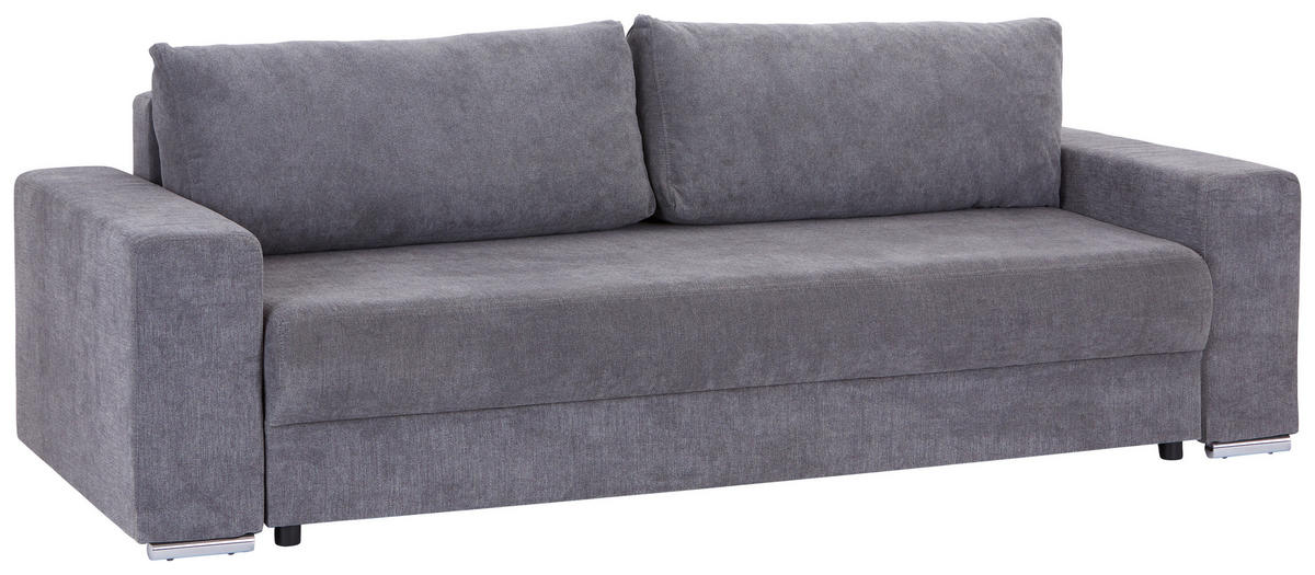 SCHLAFSOFA Flachgewebe Grau  - Grau, MODERN, Kunststoff/Textil (250/84/105cm) - MID.YOU
