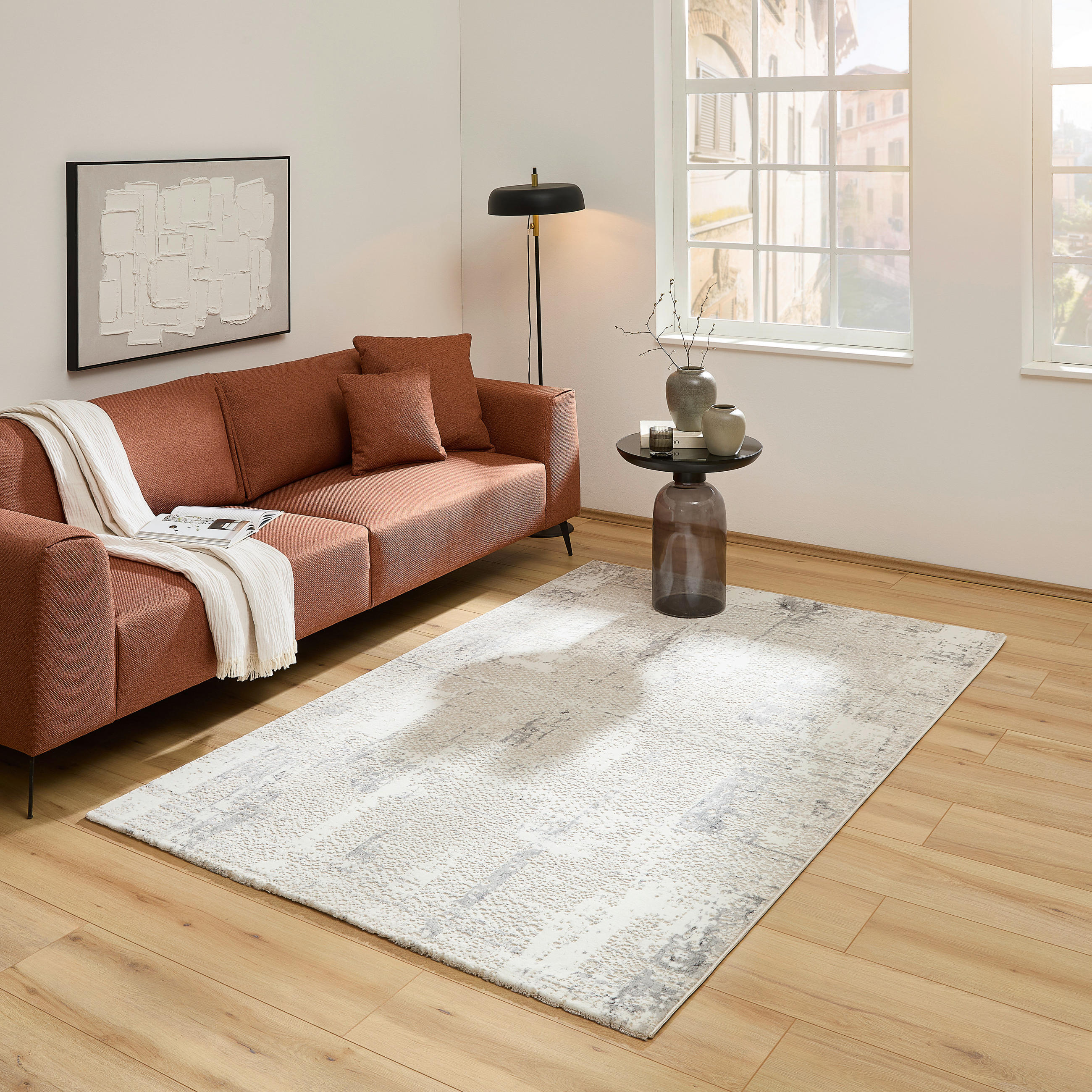 VINTAGE-TEPPICH 120/170 cm Grau  - Grau, LIFESTYLE, Textil (120/170cm) - Novel