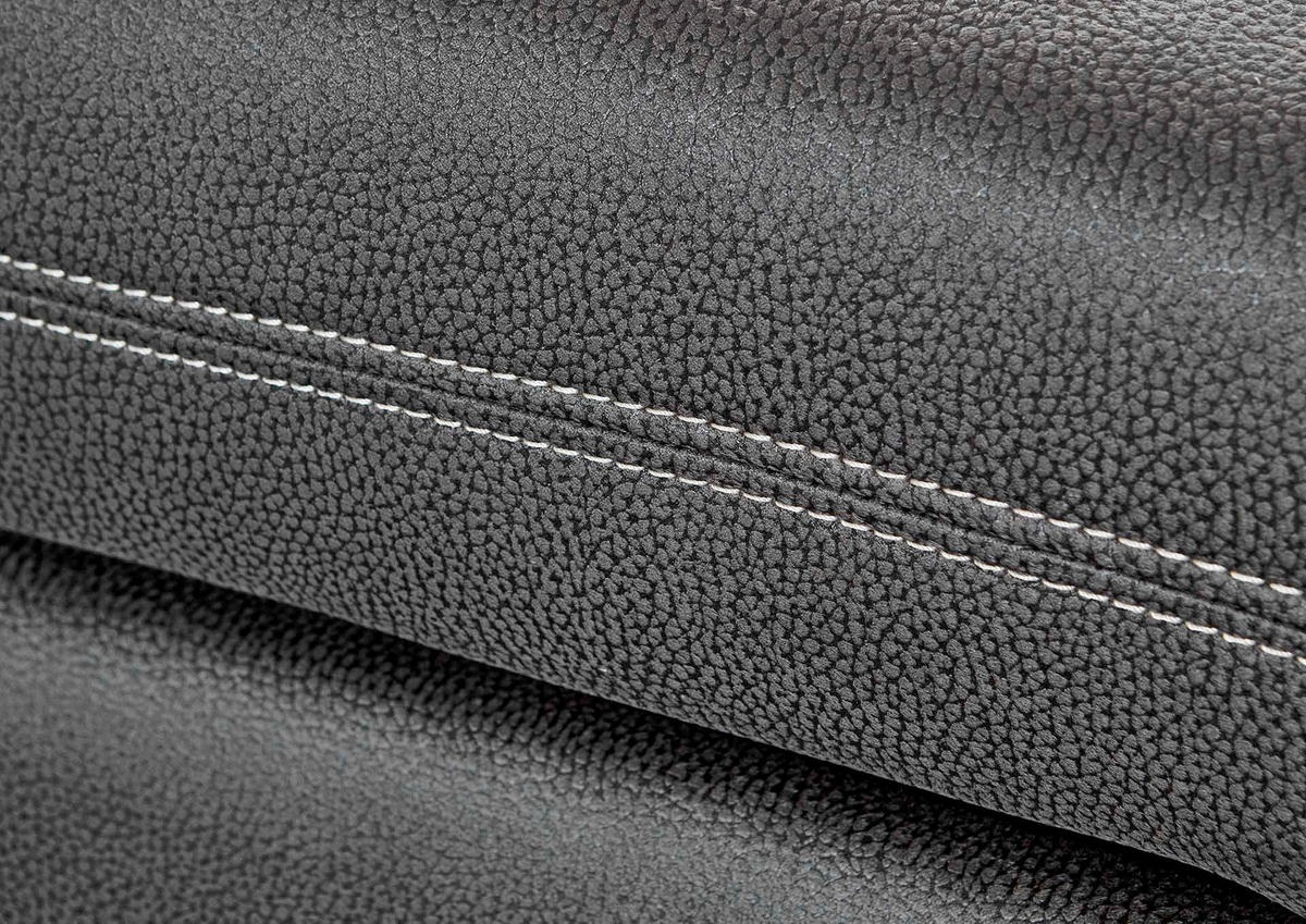 ECKSOFA Dunkelgrau Mikrofaser  - Chromfarben/Dunkelgrau, Design, Textil/Metall (260/318cm) - Beldomo Speed