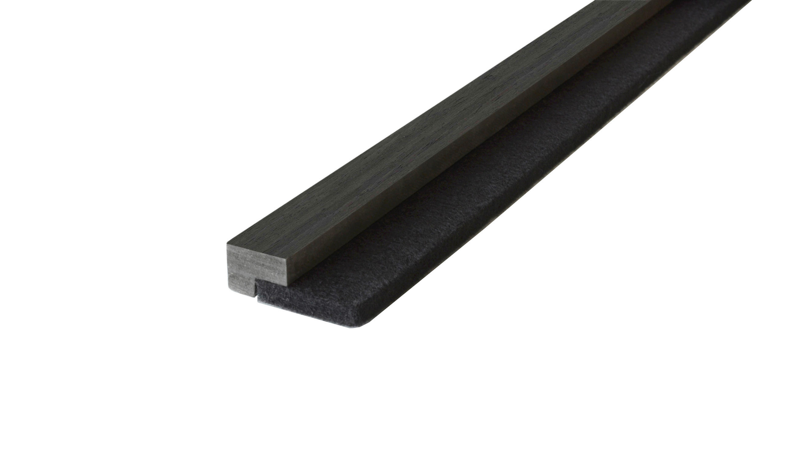 ABSCHLUSSLEISTEN Dunkelgrau furniert 2.5/1.8/275 cm  - Dunkelgrau, KONVENTIONELL, Holzwerkstoff/Textil (2.5/1.8/275cm)