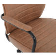 DREHSTUHL Mikrofaser Braun  - Schwarz/Braun, Design, Kunststoff/Textil (62/100-109,5/65,5cm) - Carryhome