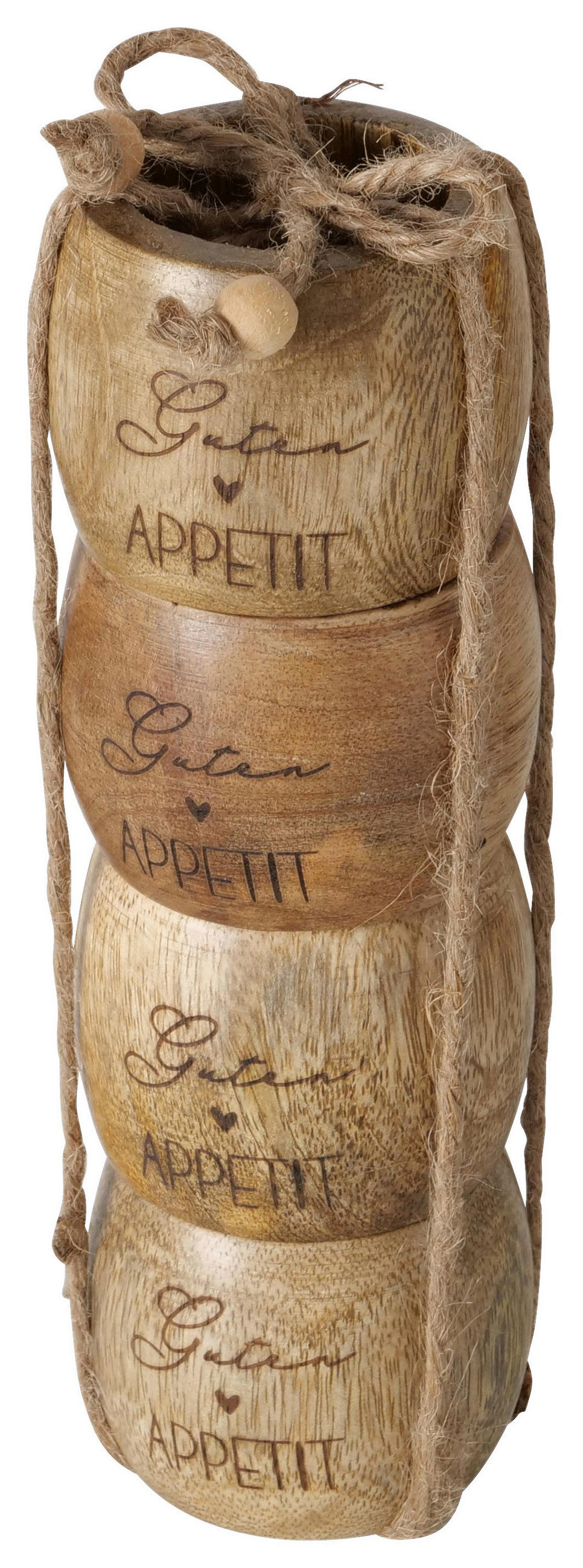 SERVIETTENRINGESET   4 Stück  - Naturfarben, KONVENTIONELL, Holz (6/5cm)