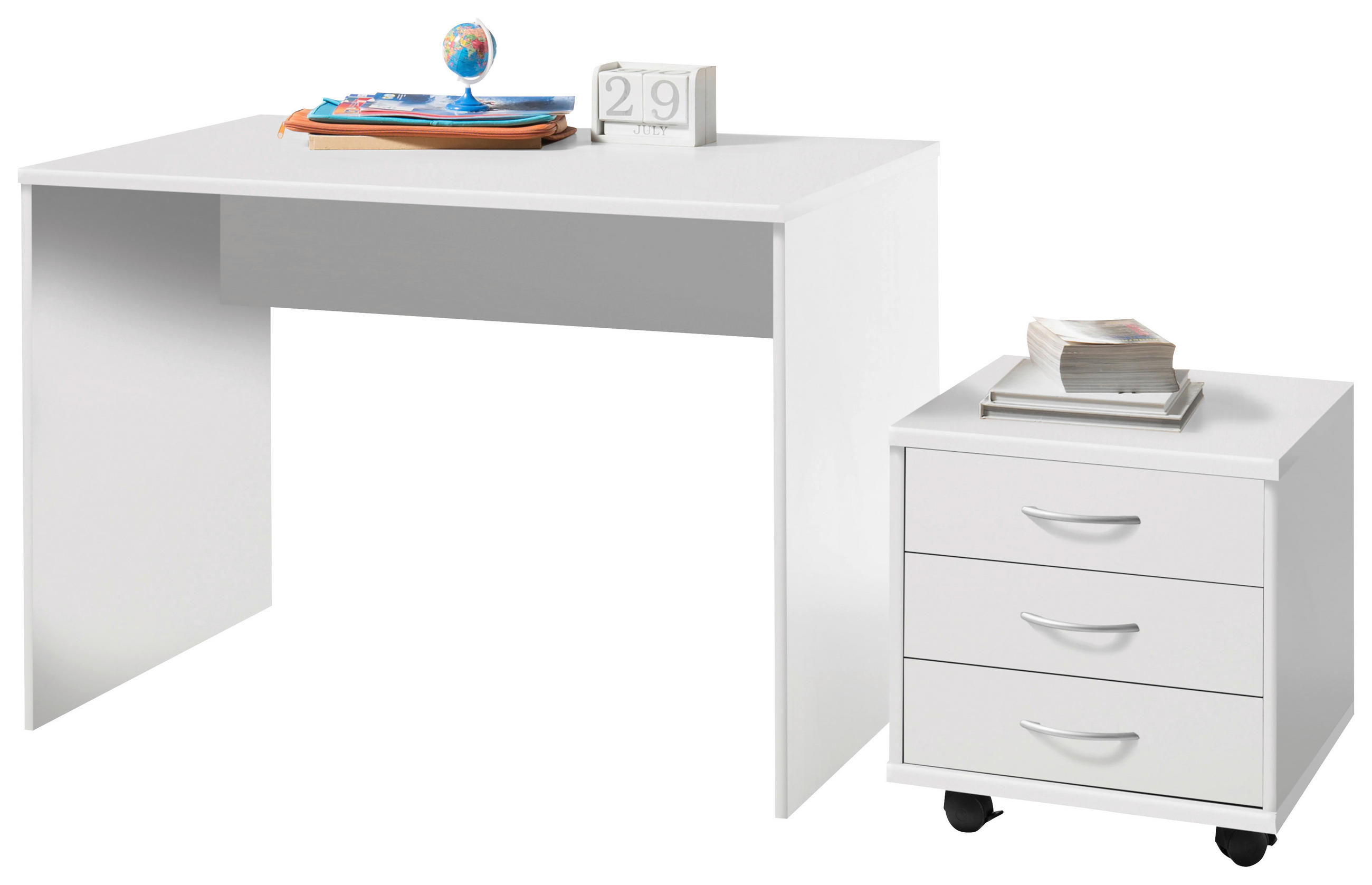 PISAĆI STOL bijela drvni materijal - bijela, Basics, drvni materijal (106/75/75cm) - Carryhome