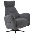 RELAXSESSEL in Textil Dunkelgrau  - Dunkelgrau/Schwarz, Design, Textil/Metall (78/113/90cm) - Dieter Knoll