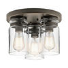 DECKENLEUCHTE  28.2/20.2 cm    - Bronzefarben, Design, Glas/Metall (28.2/20.2cm) - Elstead Lighting