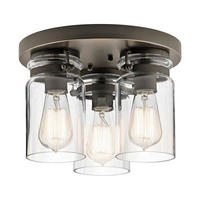 DECKENLEUCHTE  28.2/20.2 cm    - Bronzefarben, Design, Glas/Metall (28.2/20.2cm) - Elstead Lighting