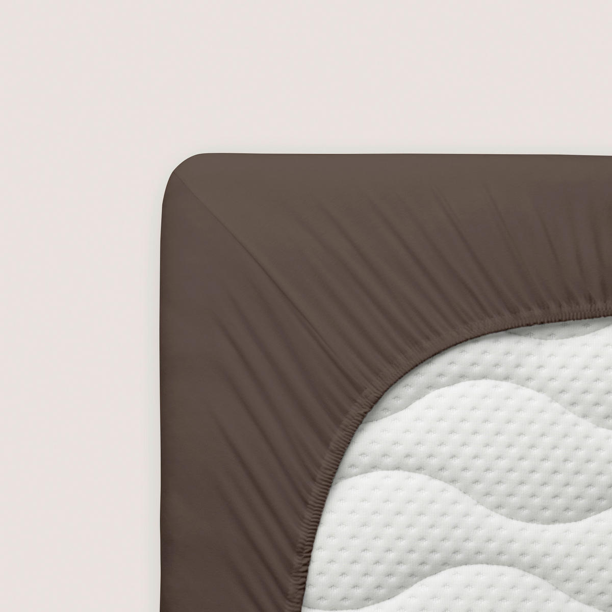 SPANNLEINTUCH 90-100/190-200 cm Jersey  - Braun, Basics, Textil (90-100/190-200cm) - Novel