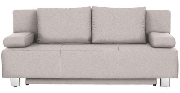 SCHLAFSOFA in Webstoff Naturfarben - Chromfarben/Naturfarben, Design, Textil/Metall (197/88/89cm) - Xora