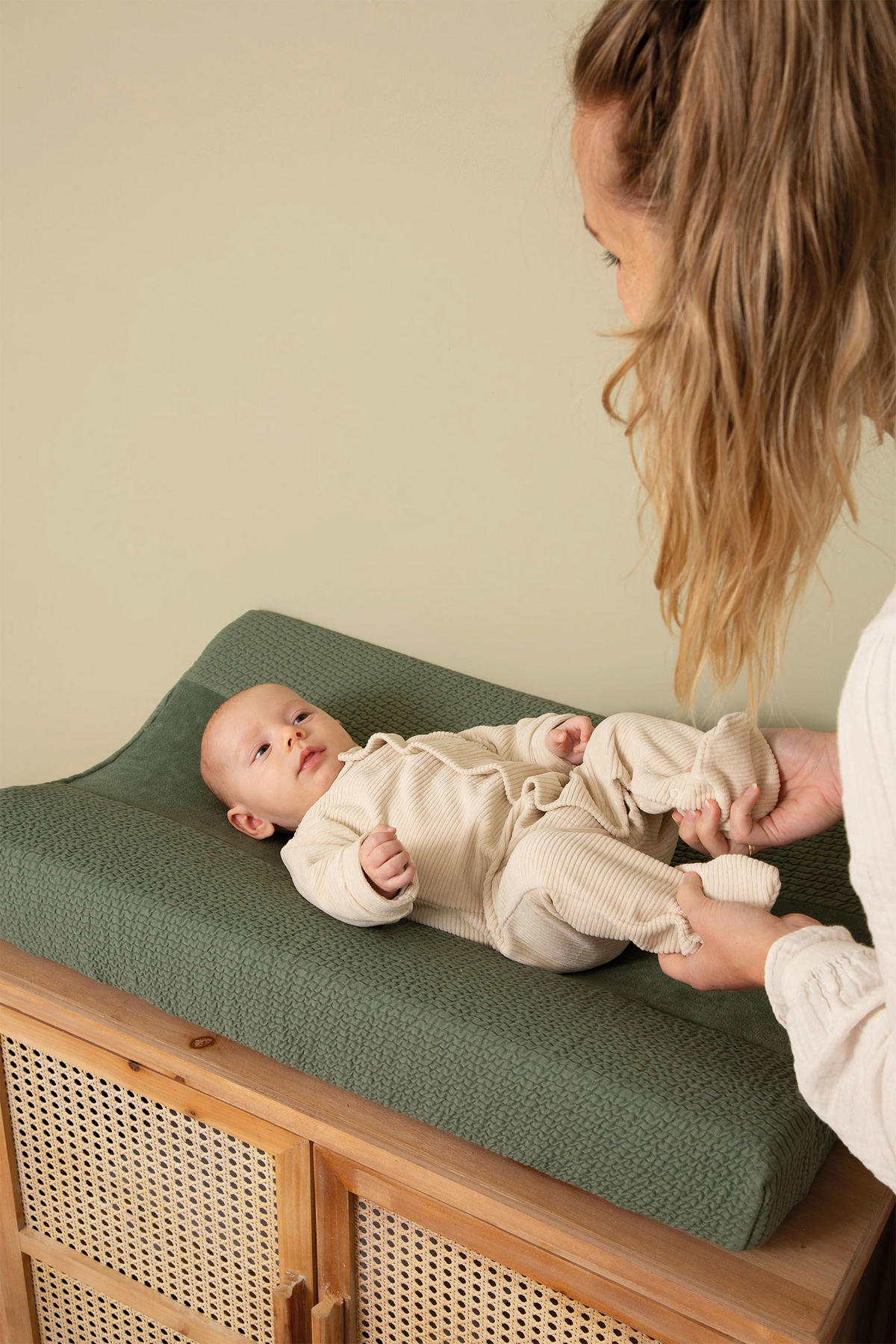 WICKELAUFLAGENBEZUG - Jadegrün, Basics, Textil (32/20/4cm) - Witlof for Kids