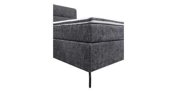 BOXSPRINGBETT 180/200 cm in Anthrazit - Anthrazit/Schwarz, Design, Textil/Metall (180/200cm) - Esposa