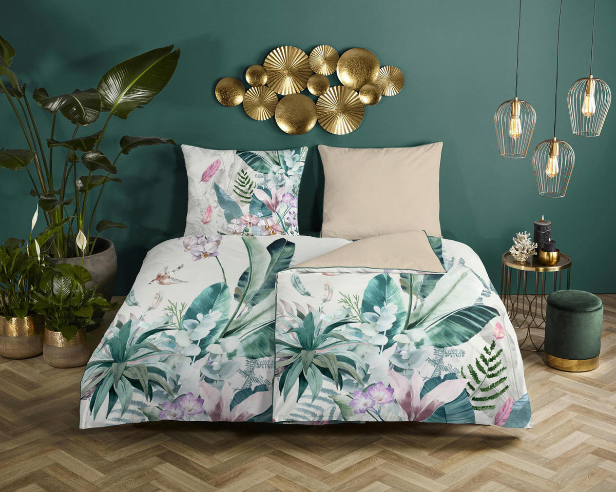 WENDEBETTWÄSCHE Verdi Satin 155/220 cm  - Multicolor, Natur, Textil (155/220cm)