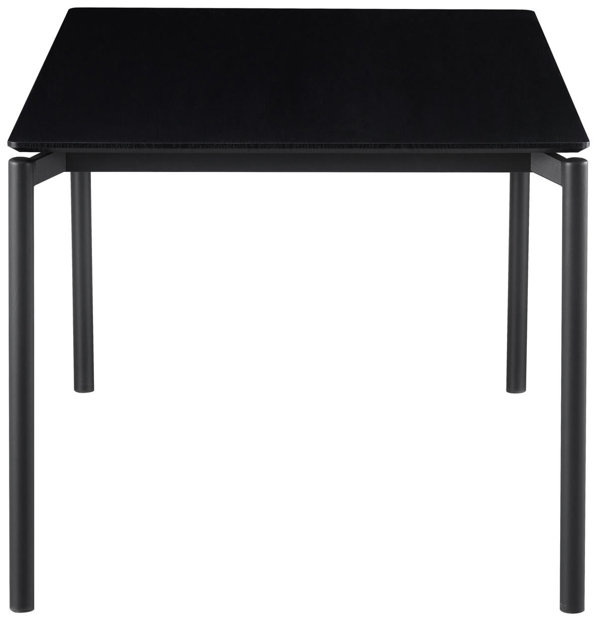 ESSTISCH rechteckig Schwarz  - Schwarz, KONVENTIONELL, Holzwerkstoff/Metall (160/76/90cm) - P & B