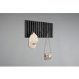 GARDEROBENPANEEL  in 60/30/7 cm  - Schwarz/Grau, MODERN, Holzwerkstoff/Textil (60/30/7cm) - Xora