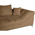 ECKSOFA Rostfarben Chenille Zierkissen, Rückenkissen, Rücken echt  - Chromfarben/Rostfarben, KONVENTIONELL, Textil/Metall (227/329cm) - Carryhome