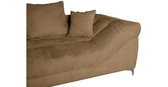 ECKSOFA Rostfarben Chenille Zierkissen, Rückenkissen, Rücken echt  - Chromfarben/Rostfarben, KONVENTIONELL, Textil/Metall (227/329cm) - Carryhome