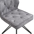 STUHL   Webstoff  Grau, Schwarz  - Schwarz/Grau, Design, Textil/Metall (50/85/60cm) - Carryhome
