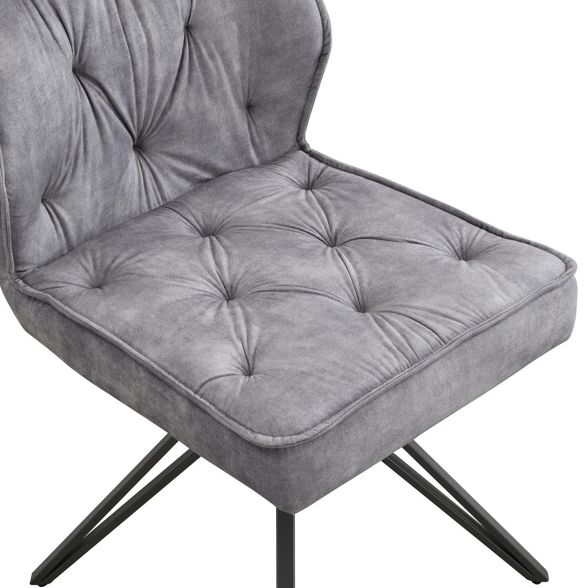 STOL   vävt tyg  - svart/grå, Design, metall/textil (50/85/60cm) - Carryhome