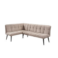KLUPA KUTNA  bež  drvo, tekstil, drvni materijal      - bež/crna, Moderno, drvni materijal/drvo (240/161cm) - Livetastic