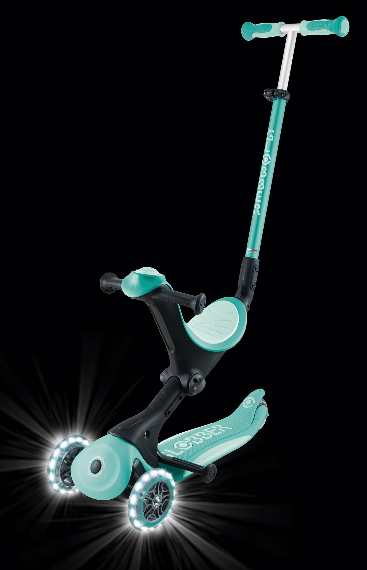 LAUFRAD GO-UP DELUXE LIGHTS  - Mintgrün, Basics, Kunststoff/Metall (64/22/98,5cm) - GLOBBER