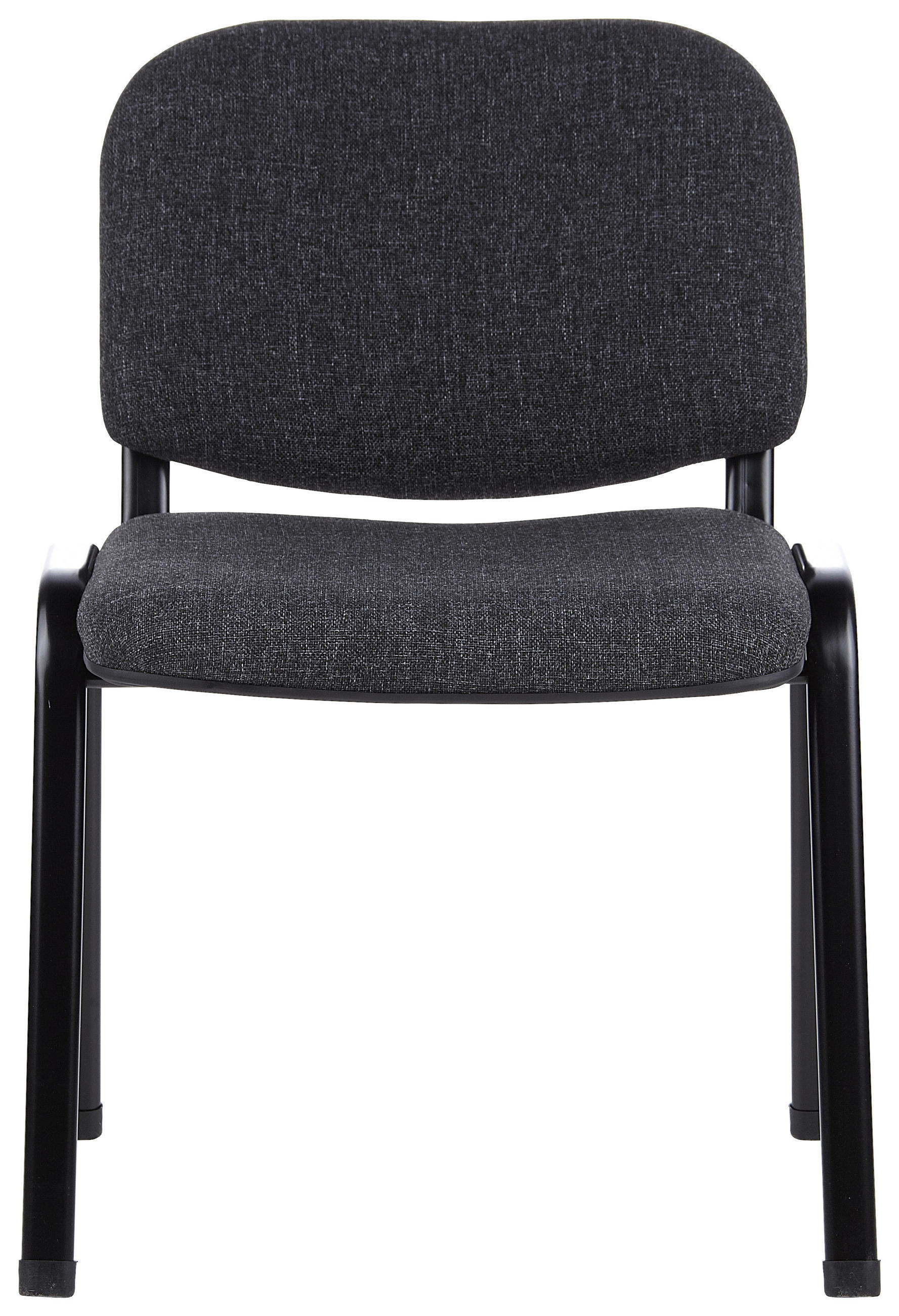Thumbnail - Mid.you Besucherstuhl, Anthrazit, Schwarz, Textil, Rundrohr, 58x84x41 cm, stapelbar, ergonomische Rückenlehne, Arbeitszi...