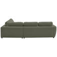 ECKSOFA  in Chenille Olivgrün  307/224 cm  - Schwarz/Olivgrün, KONVENTIONELL, Kunststoff/Textil (307/224cm) - Hom`in