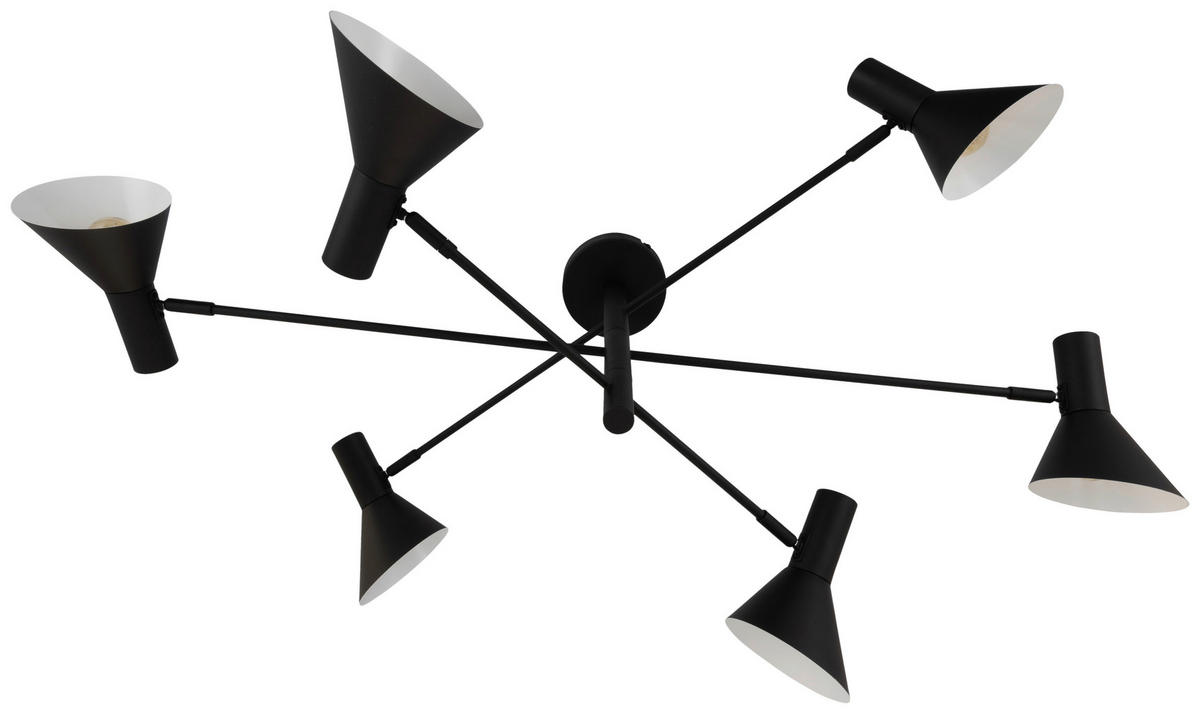 DECKENLEUCHTE 103/83/40.5 cm   - Schwarz, Design, Metall (103/83/40.5cm) - Collet's Monde