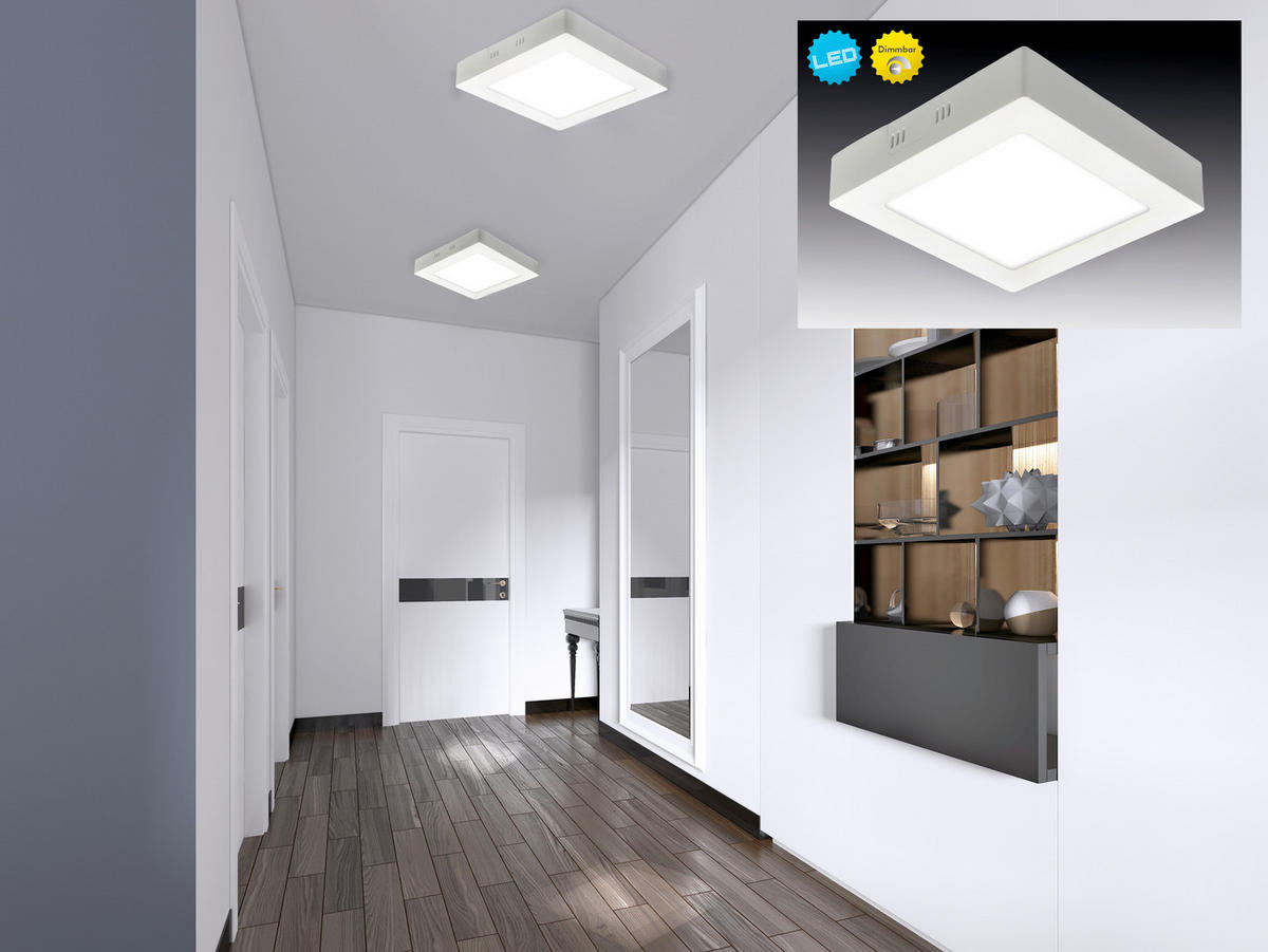 LED-DECKENLEUCHTE 30/30/3,5 cm   - Weiß, Basics, Kunststoff/Metall (30/30/3,5cm) - Näve