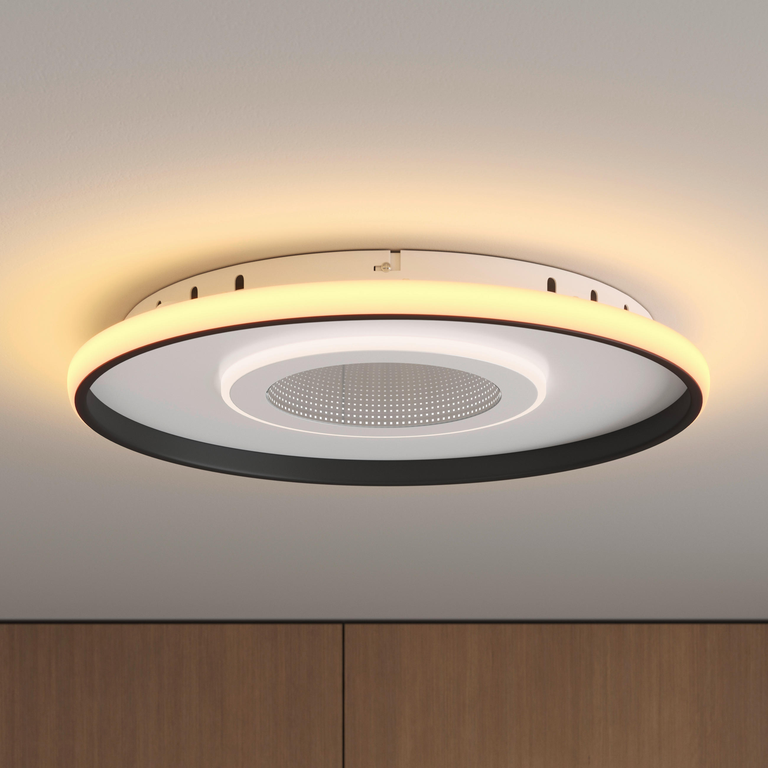 LED-TAKLAMPA Salford 29 W 50/5,5 cm  - vit/svart, Trend, metall/plast (50/5,5cm) - Novel