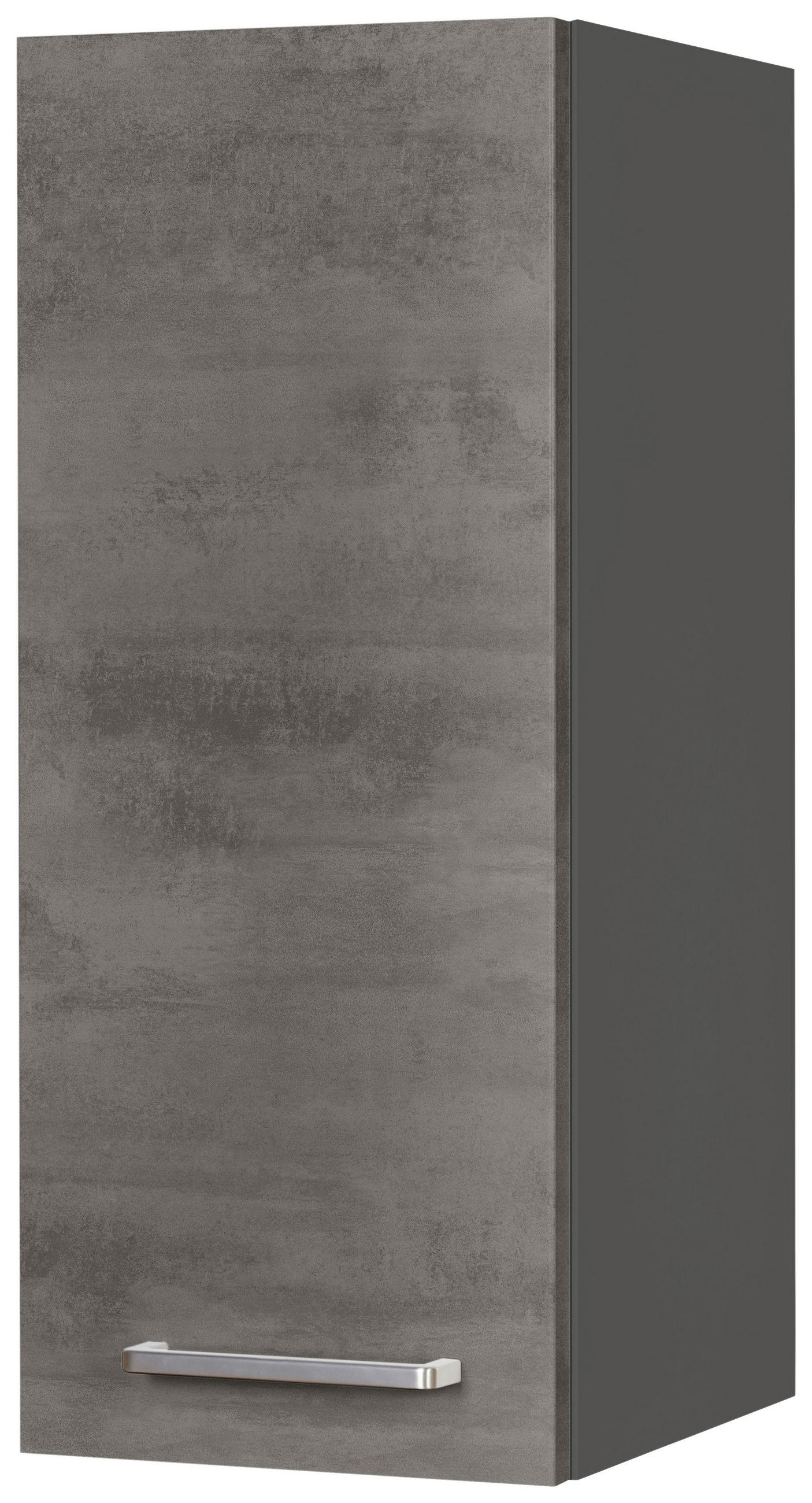 KÜCHENOBERSCHRANK 30/72/35 cm  in Schieferfarben  - Schieferfarben/Edelstahlfarben, MODERN, Holzwerkstoff/Metall (30/72/35cm) - Nobilia