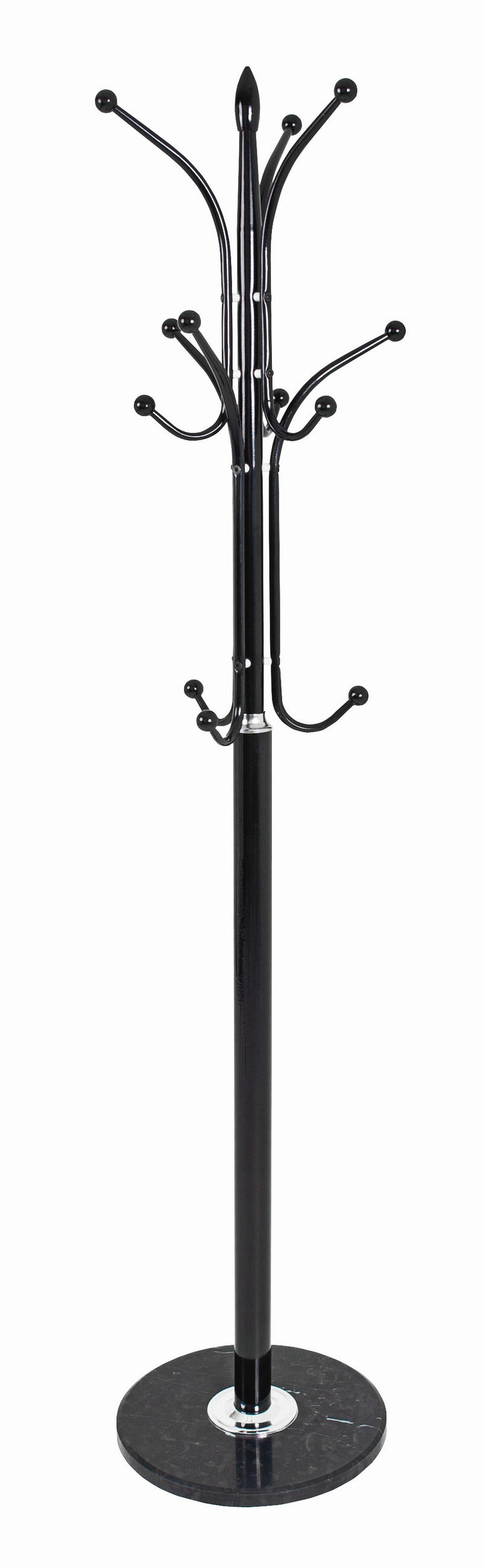 KLEIDERSTÄNDER in Schwarz, Chromfarben 40/177/40 cm   - Chromfarben/Schwarz, Design, Stein/Metall (40/177/40cm) - Carryhome