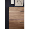 GARDEROBE 4-teilig  in 373/201/35 cm  - Anthrazit/Nussbaumfarben, Design, Glas/Holz (373/201/35cm) - Moderano