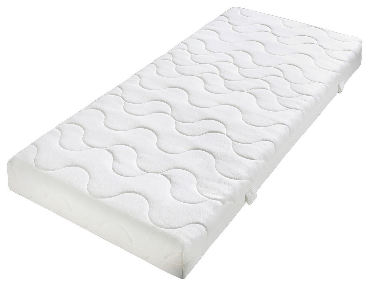 KOMFORTSCHAUMMATRATZE 100/210 cm Höhe ca. 20 cm 7 -Zonen - Weiß, Basics, Textil (100/210cm) - Xora