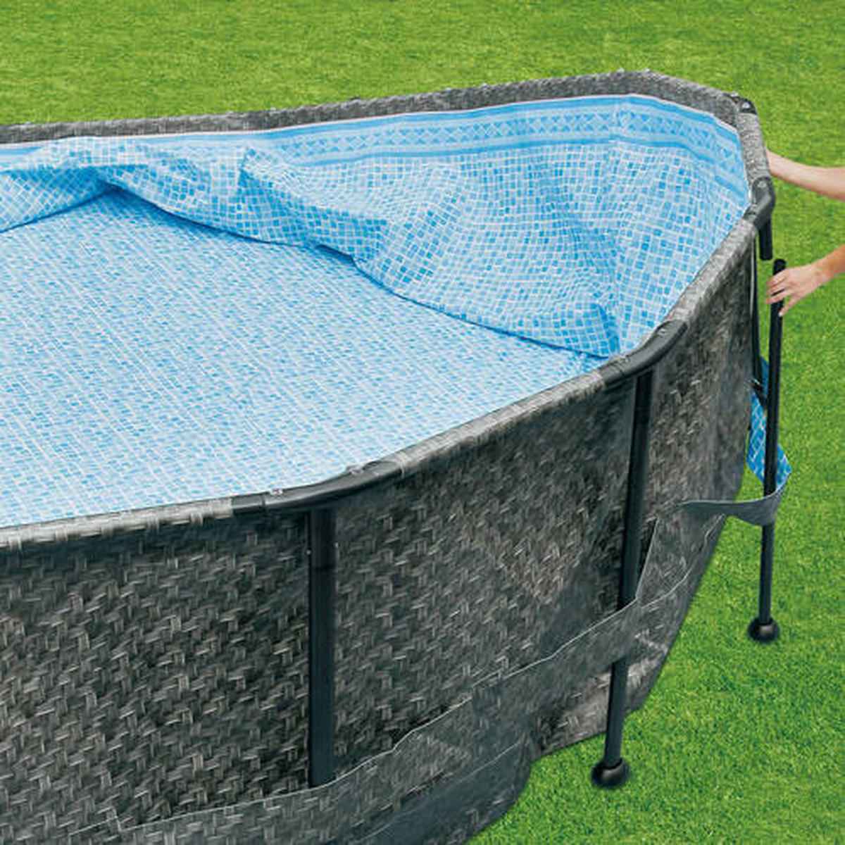 POOL 549/132 cm  - Grau, KONVENTIONELL, Kunststoff (549/132cm) - Ambia Garden