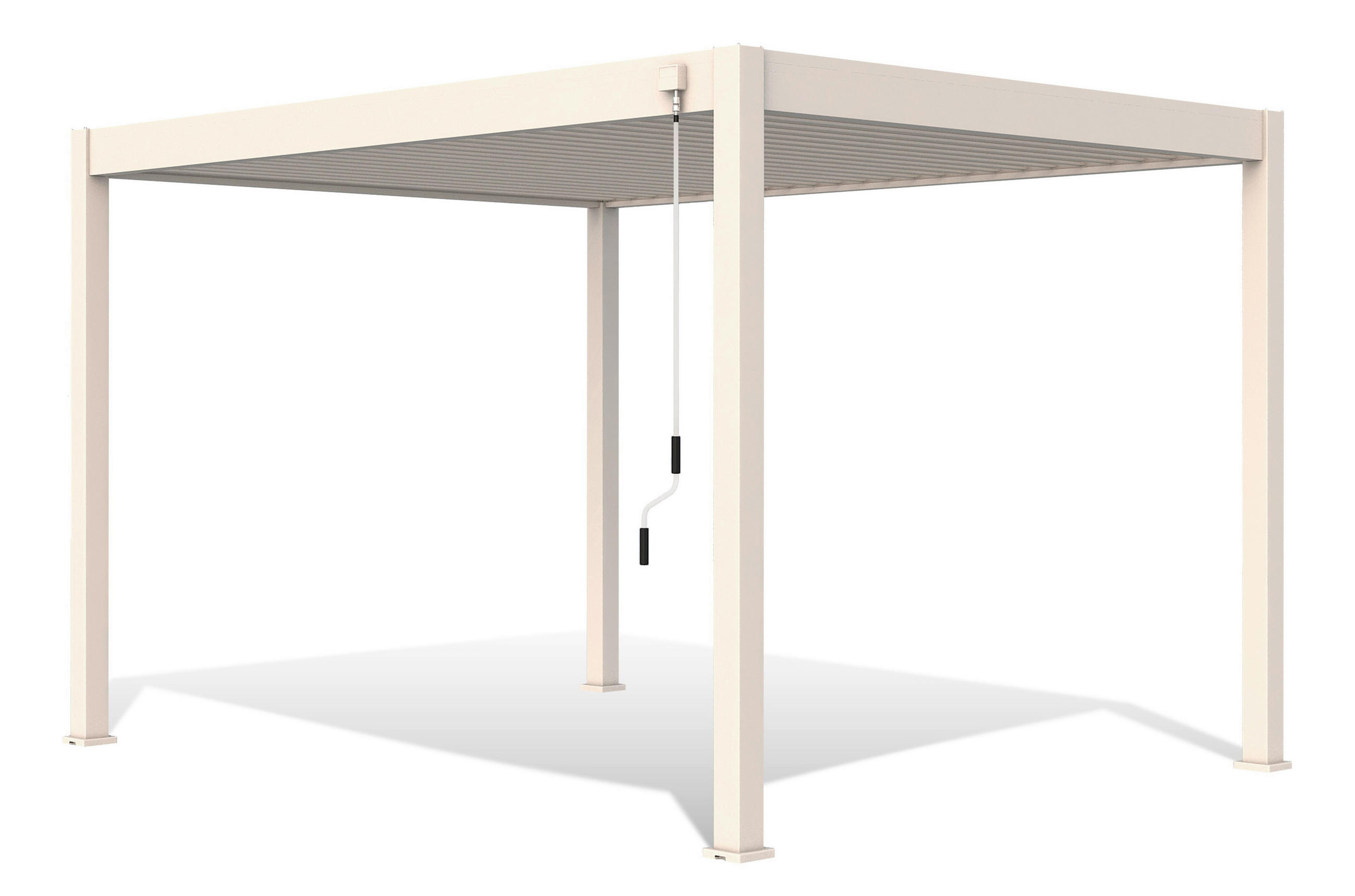 PERGOLA 400/255/300 cm Aluminium  - Weiß, Basics, Metall (400/255/300cm) - Gardenson