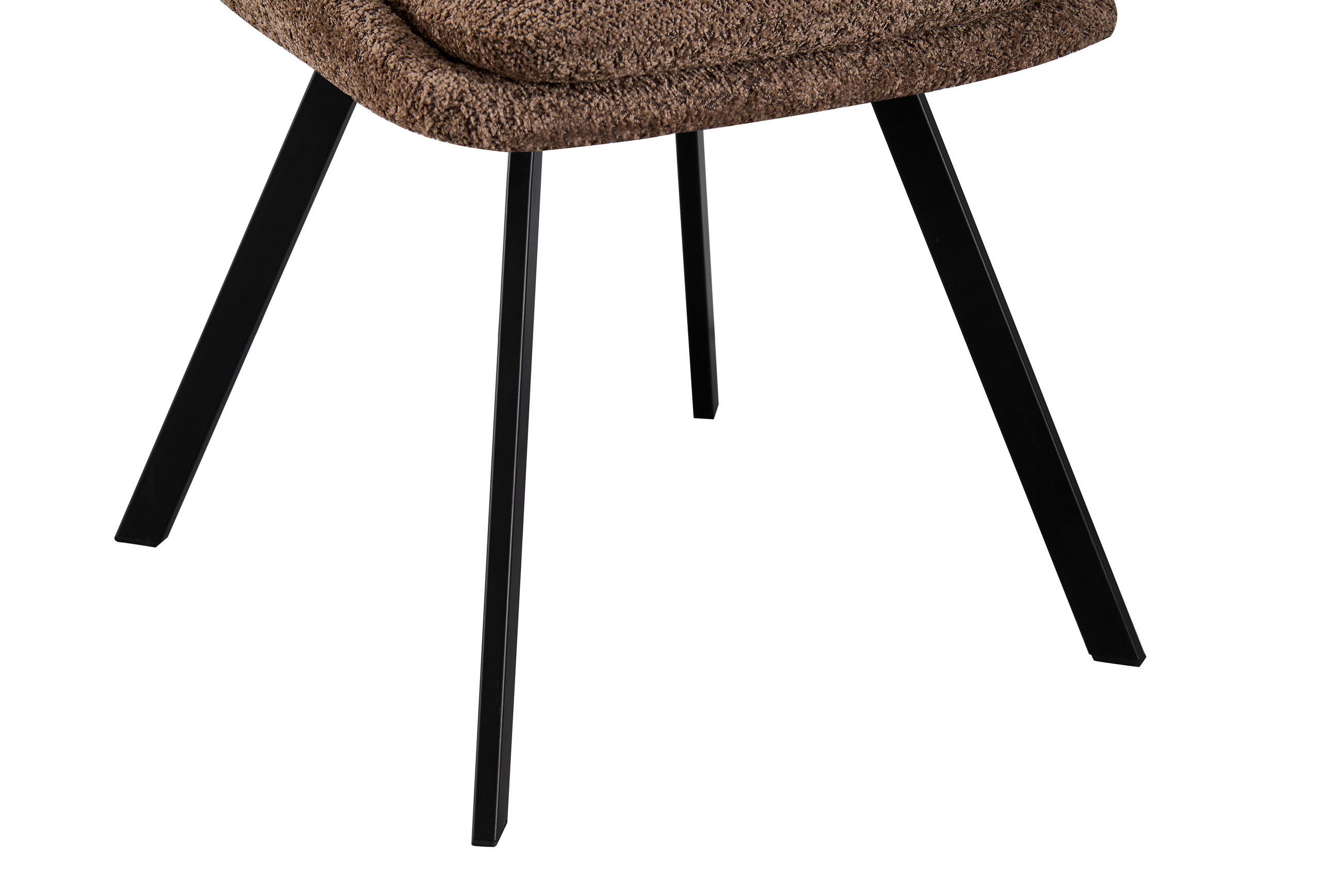 SCAUN in lemn, metal, textil maro  - maro/negru, Modern, lemn/metal (46/85,5/58cm) - MID.YOU