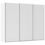 SCHWEBETÜRENSCHRANK 271/236/68 cm 3-türig Weiß  - Alufarben/Weiß, Basics, Holzwerkstoff/Metall (271/236/68cm) - Novel