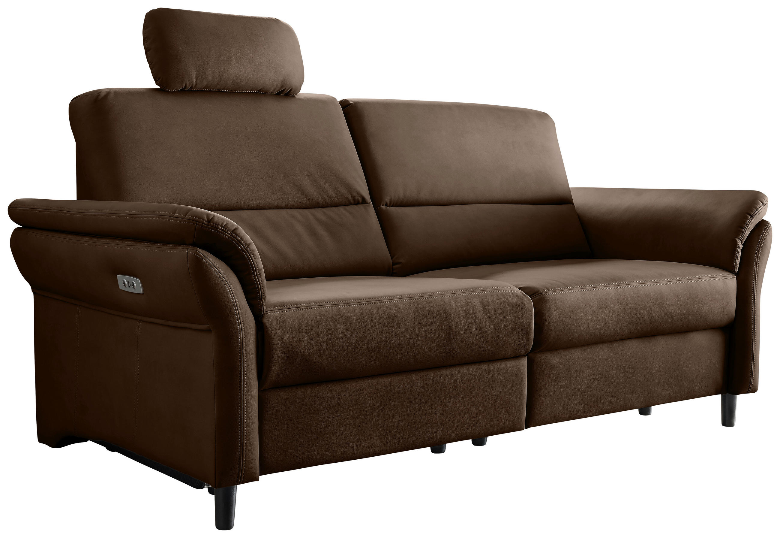 Thumbnail - Livetastic 3-Sitzer-Sofa, Braun, Textil, Buche, 192x90x89 cm, Made in EU, Rücken echt, motorische Relaxfunktion, Armteil...