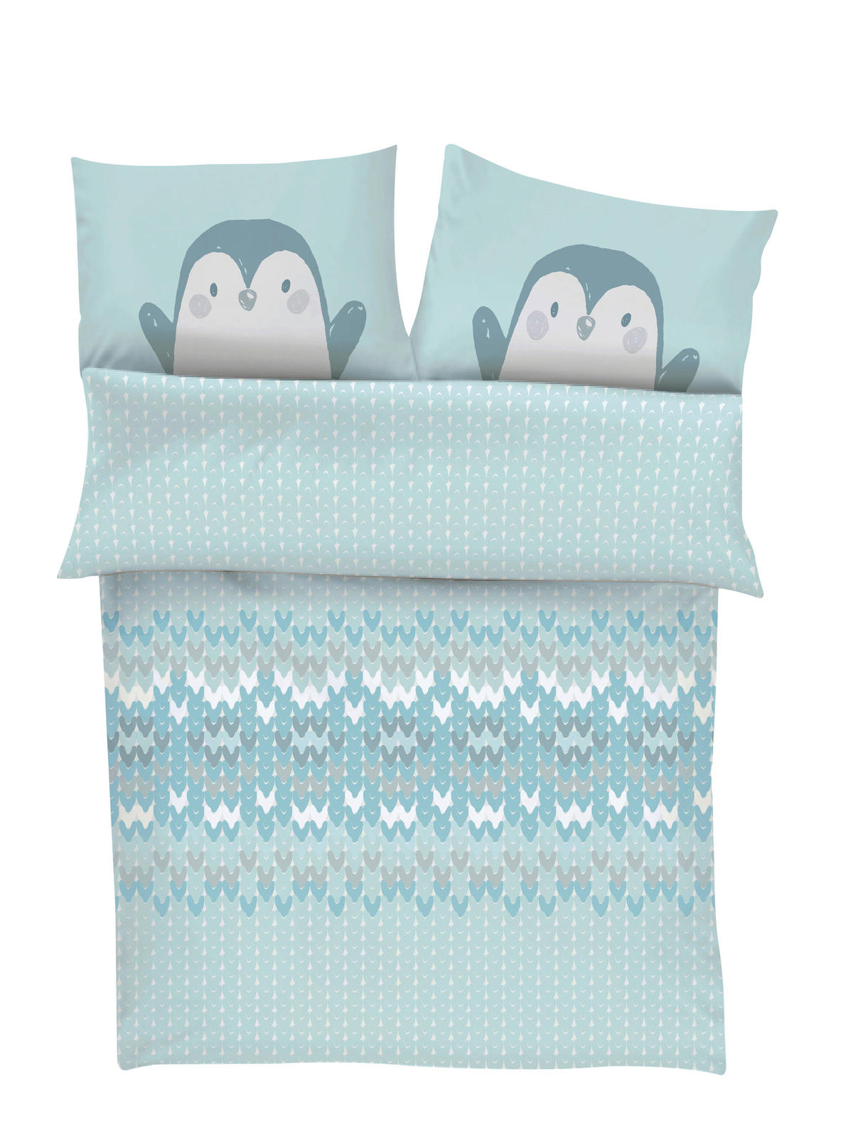 BABYBETTWÄSCHE S.Oliver Junior Satin 100/135 cm  - Grau/Mintgrün, Basics, Textil (100/135cm) - S. Oliver