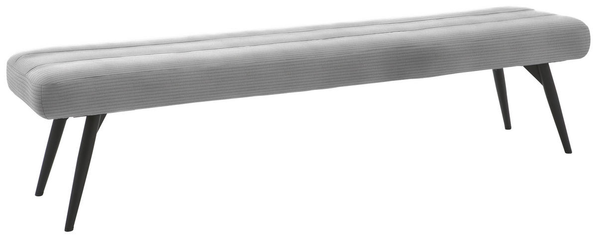 SITZBANK - Schwarz/Grau, Design, Textil/Metall (200/48/47cm) - Dieter Knoll
