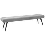 SITZBANK in Textil Grau  - Schwarz/Grau, Design, Textil/Metall (200/48/47cm) - Dieter Knoll