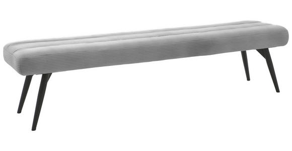 SITZBANK in Textil Grau  - Schwarz/Grau, Design, Textil/Metall (200/48/47cm) - Dieter Knoll