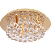 DECKENLEUCHTE - Goldfarben, LIFESTYLE, Glas/Metall (45/17cm) - Ambiente