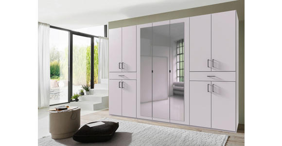 DREHTÜRENSCHRANK in Weiß - Schwarz/Weiß, KONVENTIONELL, Glas/Holzwerkstoff (313/208/58cm) - Carryhome