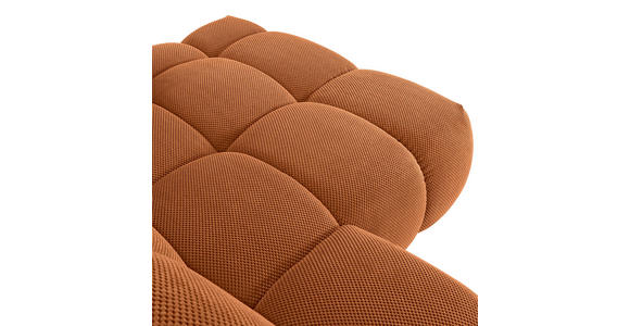 ECKSOFA in Flachgewebe Rostfarben - Rostfarben/Schwarz, KONVENTIONELL, Kunststoff/Textil (274/174cm) - Carryhome