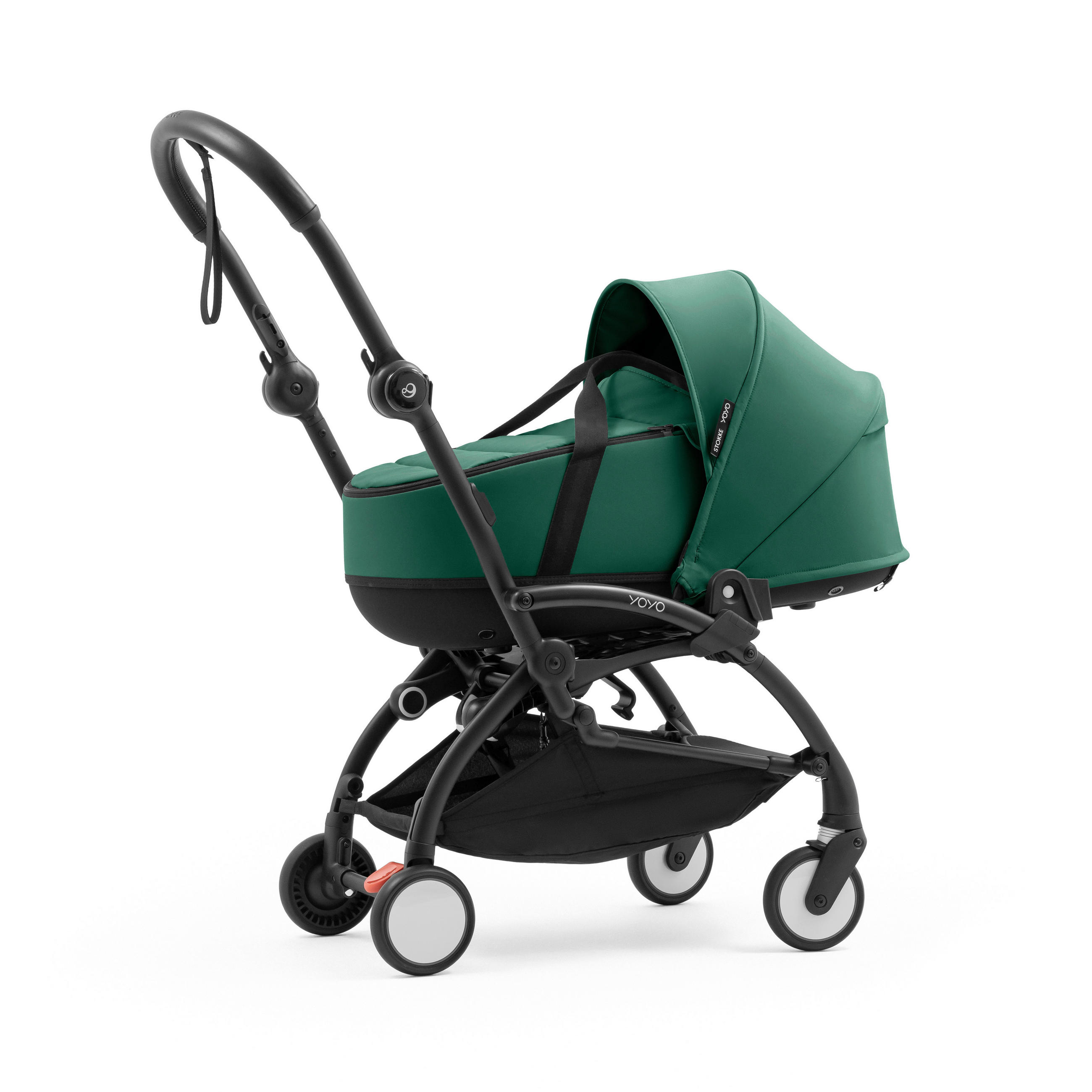 KOŠARA ZA KOLICA    - šumska zelena, Basics, tekstil (45,5/44/77cm) - Stokke