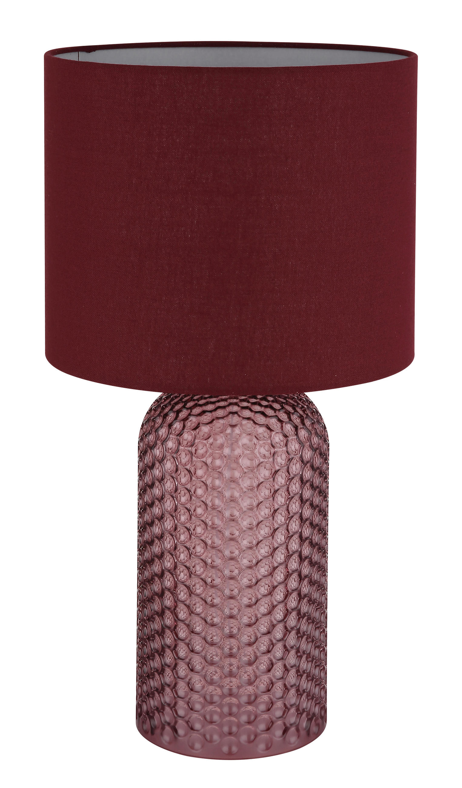 BORDSLAMPA SOFIA 26,5/50 cm   - vit/röd, Basics, glas/textil (26,5/50cm)