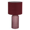 BORDSLAMPA SOFIA 26,5/50 cm   - vit/röd, Basics, glas/textil (26,5/50cm)