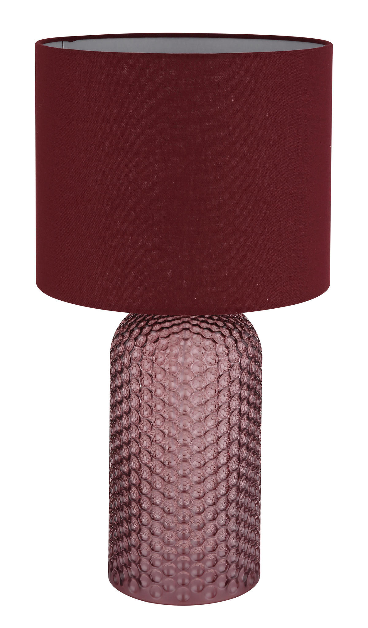 BORDSLAMPA SOFIA 26,5/50 cm   - vit/röd, Basics, glas/textil (26,5/50cm)